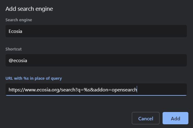 Search engine shortcut